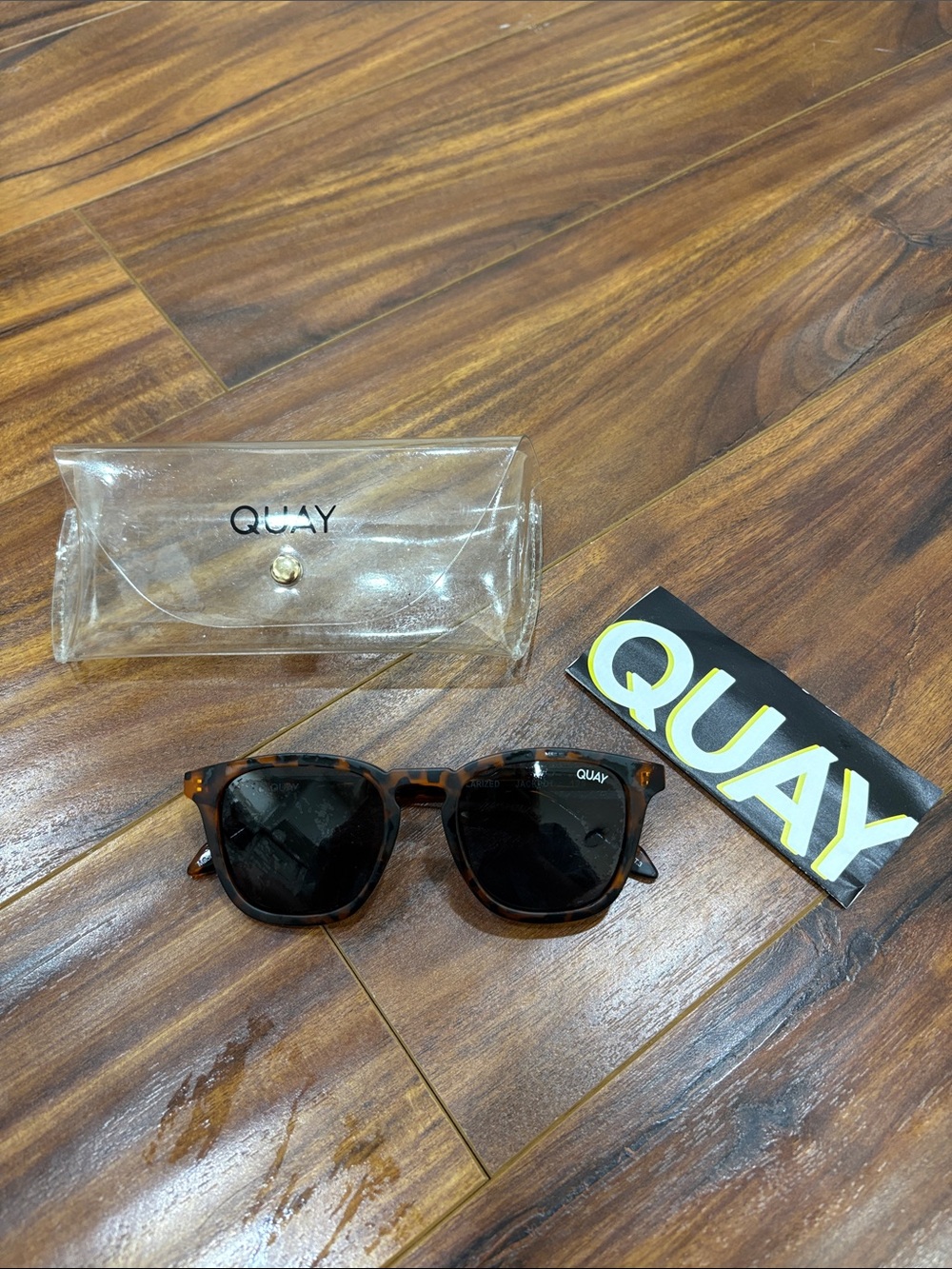 Quay Australia Men’s Tortoiseshell Sunglasses – Black Lenses